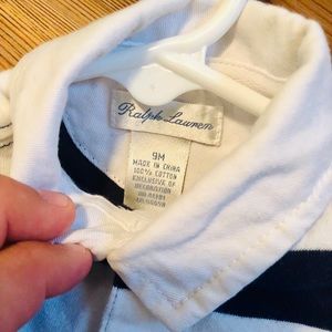 Ralph Lauren One Pieces - Ralph Lauren baby boy striped coverall Ralph Lauren One Pieces - Ralph Lauren baby boy striped coverall